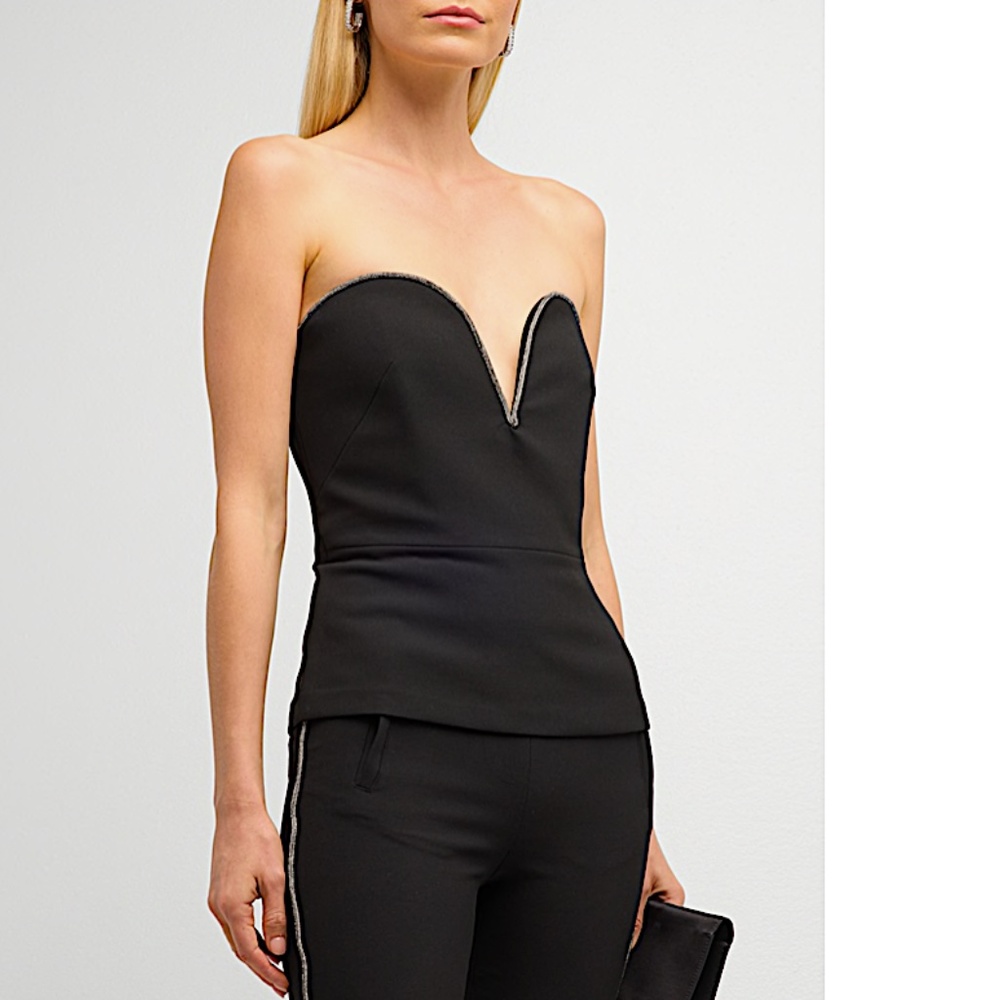 Veronica Beard Norma Embellished Bustier Top